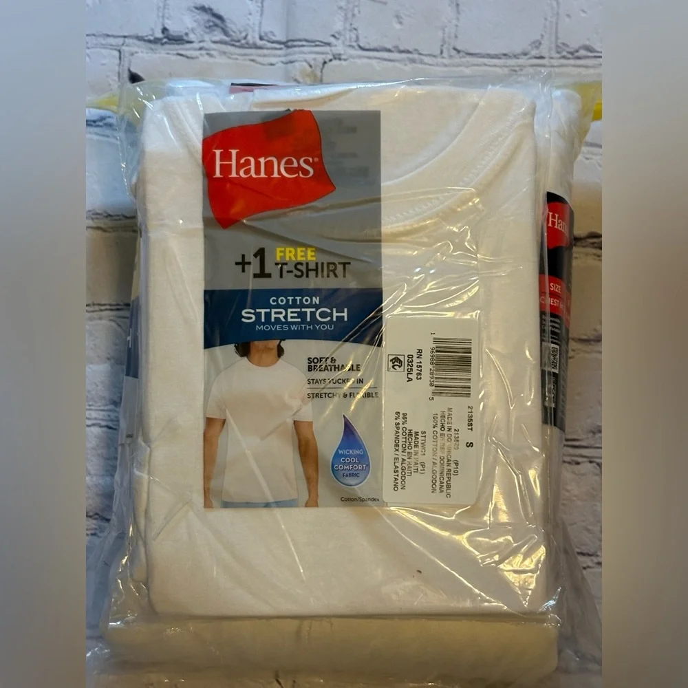 Hanes White T-Shirts Super Value Pack Small - Picture 3 of 3